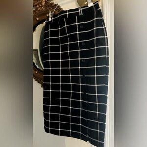 Black and White Checkered Skirt